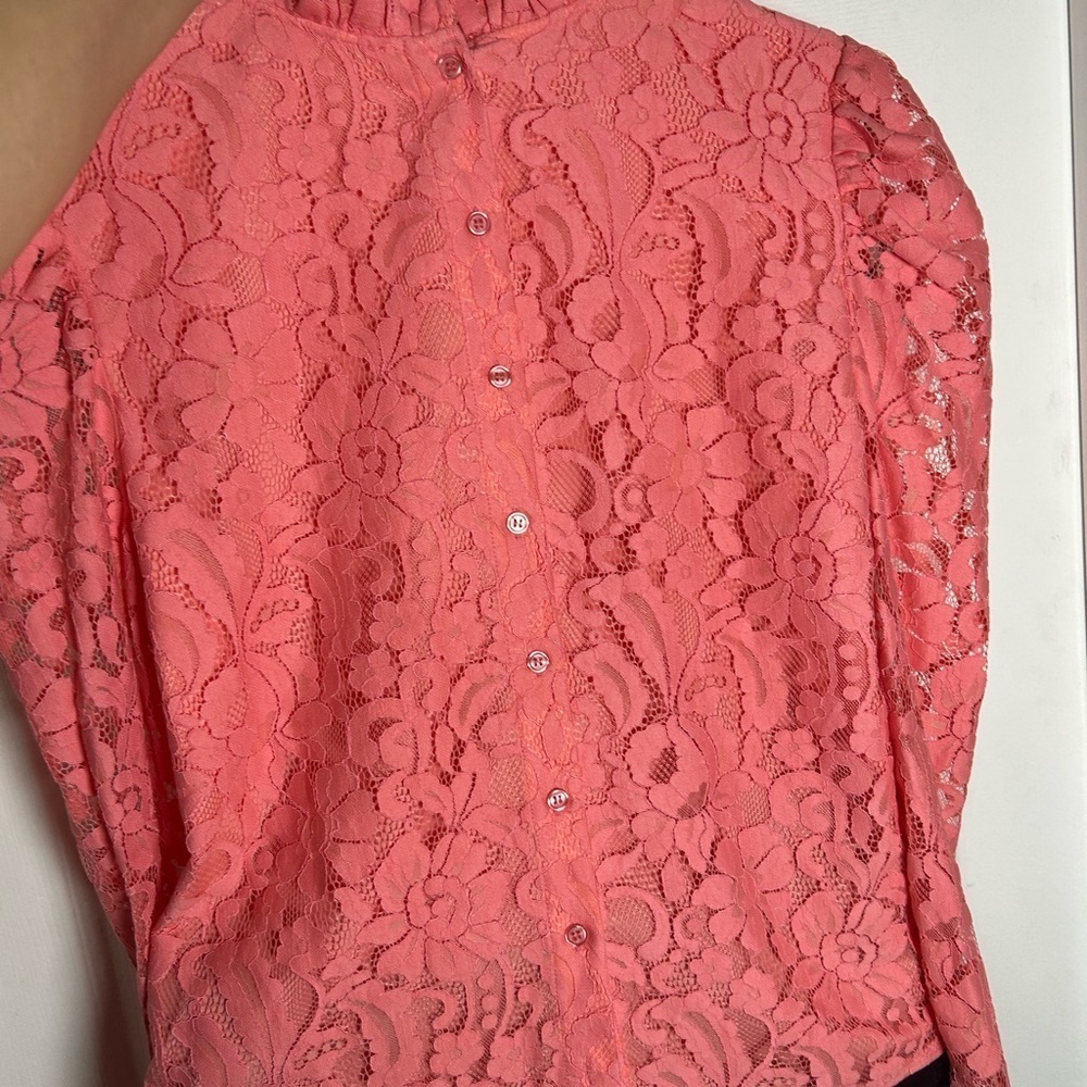 Rachel Parcell Pink Ruffled Blouse… - Picture 4 of 5